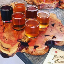 Golden State Brewery beer flight